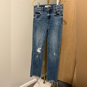 Hidden Jeans Distressed High Rise Straight Jean